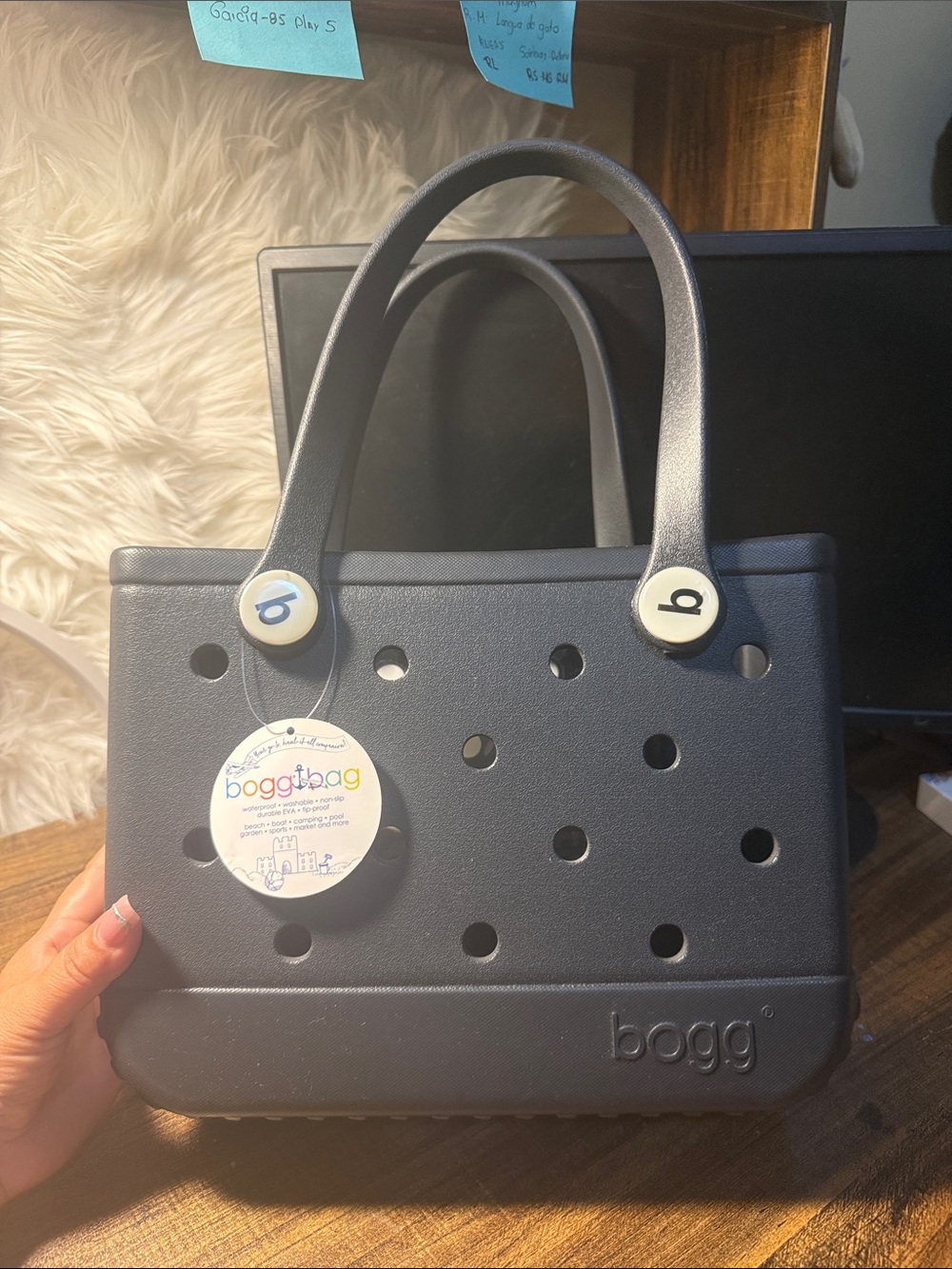 BOGG BAG Black Tote with Circular Vent Holes - Picture 2 of 6